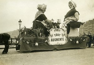 France Paris Mid Lent Carnival Parade Decorated Float Old Photo Rol 1912