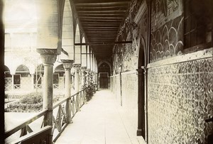 Tunisia Tunis Bardo palace Interior Court Old Photo 1890