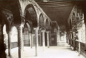 Tunisia Tunis Bardo palace Interior Court Old Photo 1890