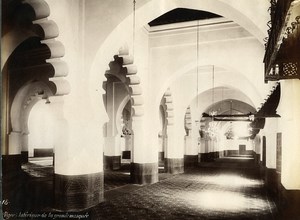 Algeria Algiers Great Mosque Interior Old Photo 1890