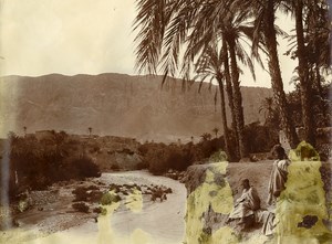 Algeria Sahara Oasis Mountain Old Photo 1890