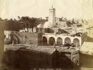 Algeria Sahara Sidi Okba Mosque Camel Old Photo Neurdein 1890