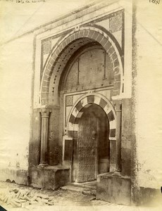Tunisia Kairouan Door of Military Barracks Old Photo 1890