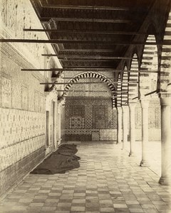 Tunisia Kairouan Inside the Barber Mosque Old Photo Garrigues 1890