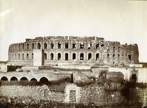 Tunisia Tunis Amphitheater El Djem Old Photo 1890