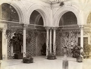 Tunisia Tunis Arabian courtyard Old Photo 1890