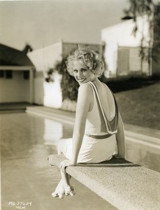 Esther Ralston preparing to dive into pool MGM Photo 1932