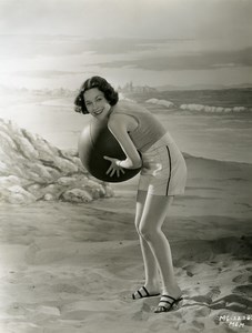 Maureen O'Sullivan two piece bathing suit MGM Photo 1932