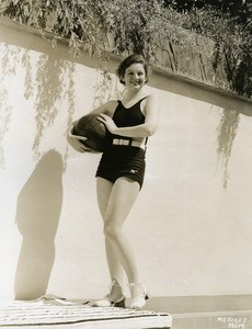 Myrna Loy taking a sun bath MGM Photo 1932