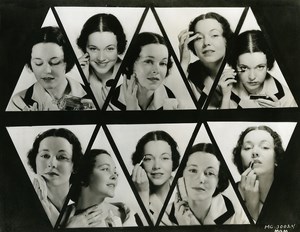 Maureen O'Sullivan during the different phases of her makeup MGM Photo 1932