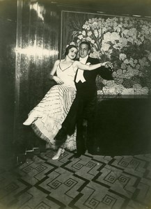 Ocean Liner Ile de France Dance Ramon Novarro & Rosita Ritchie Old Photo 1931