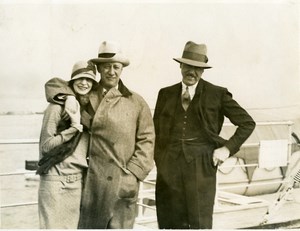 Ocean Liner Ile de France Governor of New York Al Smith Old Photo 1928