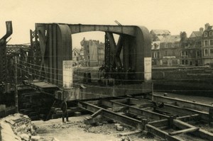 France Dieppe Colbert Bridge Rehabilitation Work Old Photo 1947