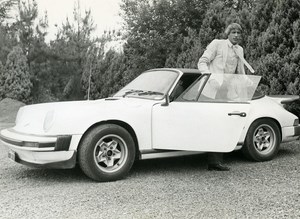 Football Player Gilbert Van Binst Porsche Car Elegant Man Old photo 1985