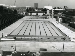 USA Los Angeles One year before the Olympic Games Swimming Pool Old Photo 1983