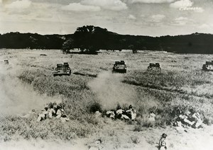 USA Texas San Antonio US Army Maneuvers Baby Cannons M2A2 Light Tanks Photo 1937