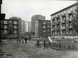 Poland Silesia Bytom Osiedle Chruszczow Architecture Old Photo 1970