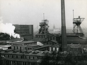 Poland Silesia Bytom Kopalnia Rozbark Coal Mine Old Photo 1970