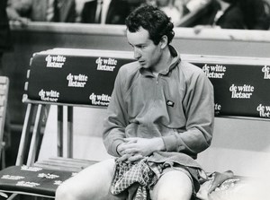 Belgium Antwerp Tennis Tournament John McEnroe Old Photo Van de Velde 1985