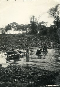 Vietnam Indochina Tonkin Hanoi Washing the pulp Old Photo 1925