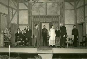 France Bourg la Reine Theater Stage Actors Drama Vertigo Old Photo 1931