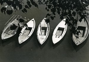 India Scene from Everyday Life Small Boats Old photo 1960