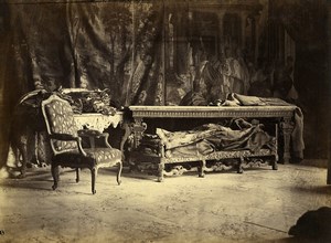 Bercy Castle Furniture in Sculptor Rouyer's Studio old Durandelle Photo 1860'