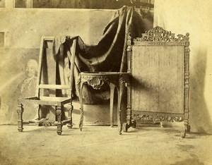 Bercy Castle Furniture in Sculptor Rouyer's Studio old Durandelle Photo 1860'