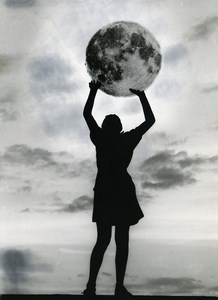 France Photographic Experiment Study Moon Silhouette Old Deplechin Photo 1960