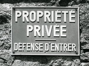 France Photographic Study Private Property Sign Old Deplechin Photo 1960