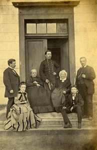 France Saint Quentin Colonel Legrand Family Fashion Old Photo 1892