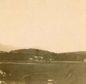 France Jarville Aviation Circuit de l Est Sommer Biplane Old Stereo Photo 1910