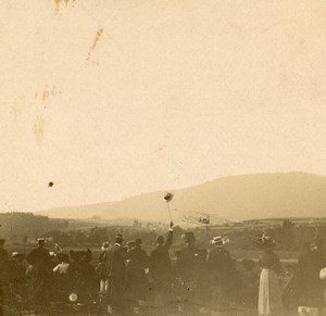 France Jarville Aviation Circuit de l Est Sommer Biplane ? Old Stereo Photo 1910