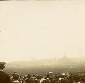 France Jarville Aviation Biplane Flying Circuit de l Est Old Stereo Photo 1910