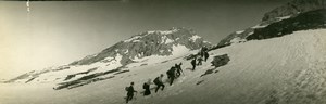 France Mountain Alps Mountaineering Old Snapshot Amateur Photo Panorama 1920