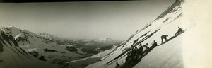 France Mountain Alps Mountaineering Old Snapshot Amateur Photo Panorama 1920