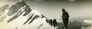 France Mountain Alps Mountaineering Stereophotographer Old Photo Panorama 1920
