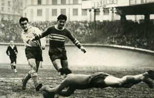 France Parc des Princes Soccer Football Match Racing 4 Cannes 0 Old Photo 1947