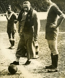 France Soccer Football Match Wrestler Charles Rigoulot Old Photo 1947