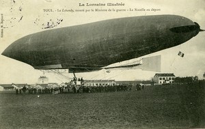 France Toul Aviation Dirigible Lebaudy Old PC Postcard 1905