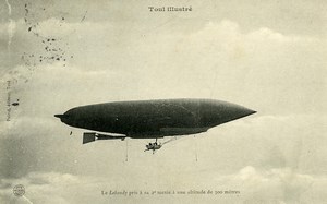 France Toul Aviation Dirigible Lebaudy Old PC Postcard 1905