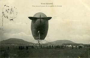 France Toul Aviation Dirigible Lebaudy Old PC Postcard 1905