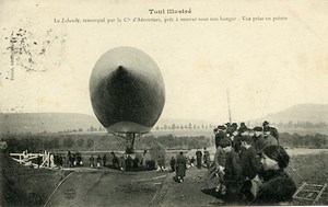 France Toul Aviation Dirigible Lebaudy Old PC Postcard 1905