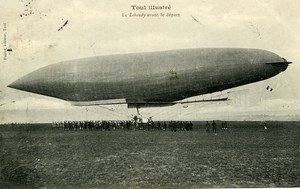 France Toul Aviation Dirigible Lebaudy Old PC Postcard 1905