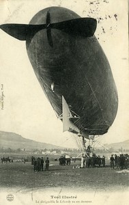 France Toul Aviation Dirigible Lebaudy Old PC Postcard 1905