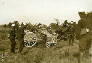 France Grand Military Manoeuvres of Poitou Gun Horses Old Photo Meurisse 1912
