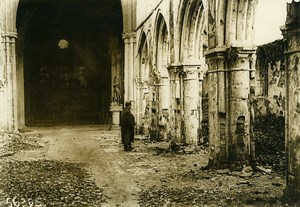 France WWI War Front Marne Sermaize les Bains Church Ruins Photo Meurisse 1915