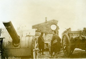 France WWI War Front Marne Soissons Artillery Guns Old Photo Meurisse 1918