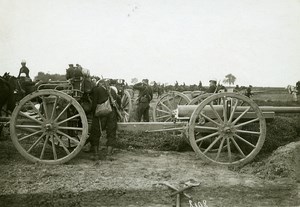 France WWI War Front Aisne Coeuvres Artillery Guns Old Photo Meurisse 1918