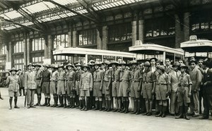 Gare de Lyon Paris French Children from Orient Holidays Old Photo Rol 1931